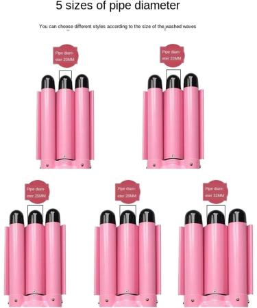 Esquirla Advanced Triple Barrel Hair Crimper with Temperature Control for Perfect Waves Pink - Buy Online on GoSupps.com