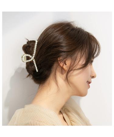 Mehayi 4-Piece Large Pearl Hair Clips for Women & Girls | Fashionable Hair Accessories for Thick & Thin Hair | Perfect for Parties & Weddings - Buy Online on GoSupps.com