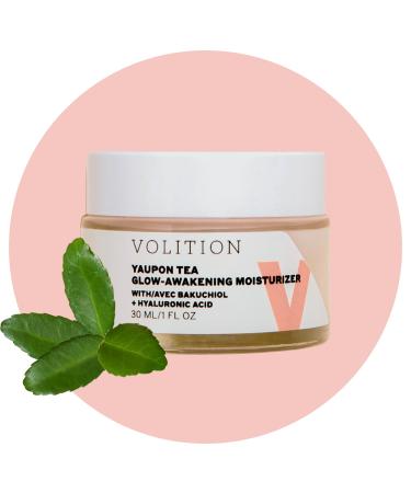 Volition Beauty Yaupon Tea Glow-Awakening Moisturizer with Hyaluronic Acid + Bakuchiol | Vegan Paraben-Free & Cruelty-Free (Travel Size (1 oz))
