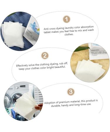 SEWOART 2 Boxes Absorbing Film Color Absorption Paper Laundry Dyeing Cloth Washing Supplies Colour Grabber Washing Paper for Clothes White Washed Non-woven Fabric Catcher - Buy Online on GoSupps.com