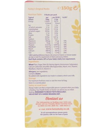 Heinz Farley's Rusks Original 150g | All Ages 6 Months - Buy Online on GoSupps.com