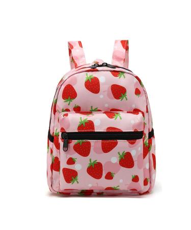 YiXiamo Cute mini tiny small lightweight water repellent pack bag backpack for grils children and adult Strawberry