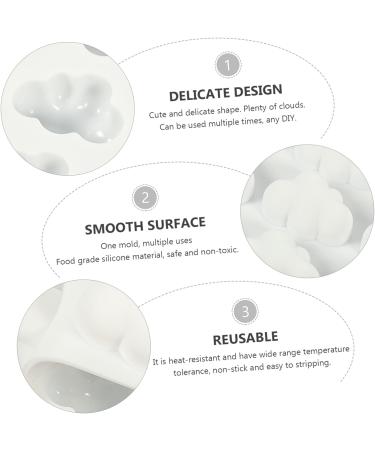 Alipis Cloud Silicone Mold Convenient Jelly Mold Pudding Cookie Adorable Silicone Mold Chocolate Mold Adorable Jelly Mold Food Decor Ice Cube Mould Post Silica Gel Baby 21.8X16.2cm White - Buy Online on GoSupps.com