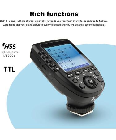 Godox XPro-S TTL 2.4G Wireless Flash Trigger for Sony Cameras - High-Speed Sync, 1/8000s, 11 Functions, 16 Groups, 32 Channels - Buy Online on GoSupps.com