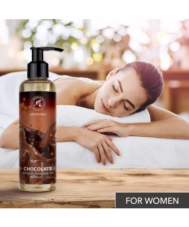 Sensual Chocolate Massage Oil 200ml | Edible & Kissable Body Oil with Almond & Grape Seed | Perfect for Couples & Relaxation - Buy Online on GoSupps.com