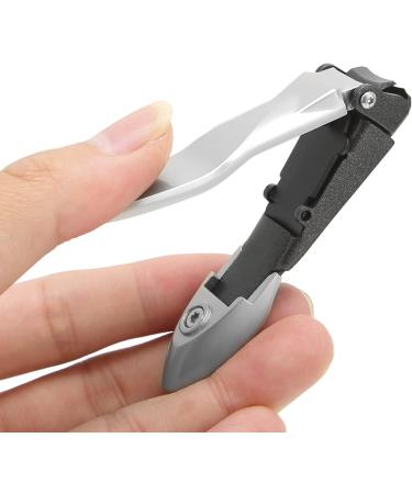 Nail Clipper Rust Proof Compact Safe Fingernail Clipper Wear Resistant with PU Leather Sheath for Nail Salon for Home Travel - Buy Online on GoSupps.com