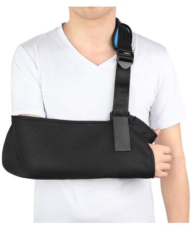 ZJchao Shoulder Abduction Sling Breathable Arm Sling Shoulder Immobilizer for Shoulder Injury Elbow Arm Support Arm Sling for Wrist Injury Broken Arm for Women and Men Left or Right Arm