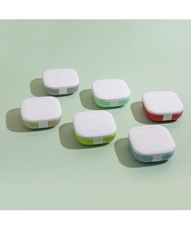 Encase Dental Retainer Case with Dental Bath Dual Purpose Hygienic Denture Case for Storage and Immersion of Mouthguards Ortho Retainers + Dental Appliances (Red) - Buy Online on GoSupps.com