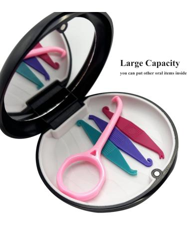 Orthodontic Retainer Case with Mirror - Aligner Case Box Black | Durable & Stylish 1 Piece - Buy Online on GoSupps.com