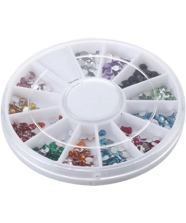 Peowuieu 300 Pieces 2 mm 12 Colours Nail Art UV Acrylic Lace Rhinestone Wheel - Buy Online on GoSupps.com