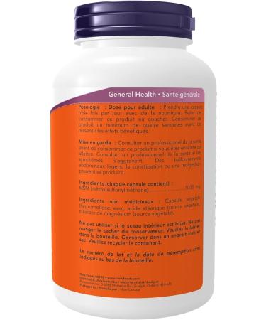 NOW Supplements MSM 1000mg Lignisul Capsules 240 Count - Buy Online on GoSupps.com