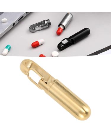 Stainless Steel Pill Box with Keychain | Waterproof Vitamin Holder & Medicine Organizer for Travel & Camping - Buy Online on GoSupps.com
