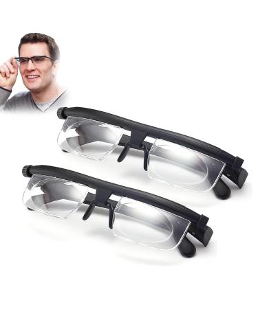 Cretopwin vifocus glasses adjustable focus glasses for close and distant view adjustable dial vision glasses adjustable dial eyes glasses (2PCs)