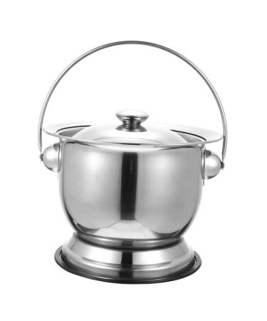 Stainless Steel Urine Bucket Portable Toilet Car Urinals for Men Urinals for Women Bedpans Pee Bottle Child Potty Urine Pot Night Pee Holder Covered Children Spittoon Bed Pan Chew