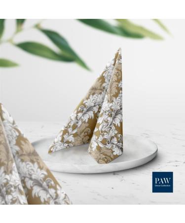 PAW 3-Layer Colorful Napkins (33x33 cm) - 20 Pieces for Weddings Communions & Celebrations | Elegant Damask Design - Buy Online on GoSupps.com