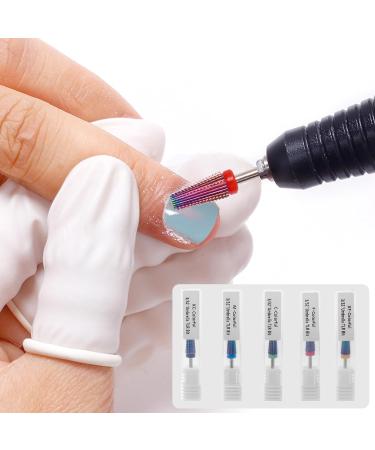 Bestgle Nail Cutter Bits 5 Pieces Tungsten Alloy Nail Cutter Grinding Heads Carbide Bits Rainbow Nail Cutter Attachments Bits Remove Gel Acrylic Cuticle Bits for Nail Cutter for Manicure Pedicure - Buy Online on GoSupps.com