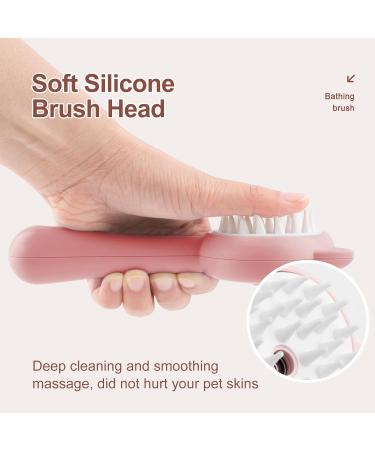 ZITSMS 3-in-1 Cat Steam Brush & Grooming Comb for Cats & Dogs - Silicone Massage Cleanser for Shedding Pet Hair - Pink - Buy Online on GoSupps.com