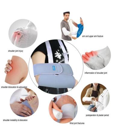 ZJchao Adjustable Shoulder Arm Sling - Reinforced Immobilizer for Broken Forearm | Comfortable & Supportive Brace for Men Women & Kids - Buy Online on GoSupps.com