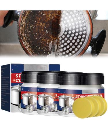 Stainless Steel Stain Cleaning Wax stainless steel cleaner 2024 New all -purpose cleaner stainless steel care spray for effective cleaning solves fat and contamination (3 PCs)