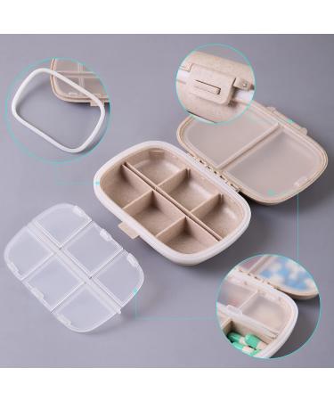 1Pack Daily Pill Organizer Box - Portable Travel Case & Compact Pill Holder for Medications - Stay Organized On-The-Go (Beige - Buy Online on GoSupps.com