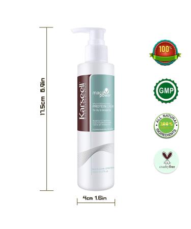 Karseell Repair Protein Cream Leave-In Conditioner - Organic Herbal Essences Hair Treatment for Dry Damaged Hair 150ml | International Shipping Available - Buy Online on GoSupps.com