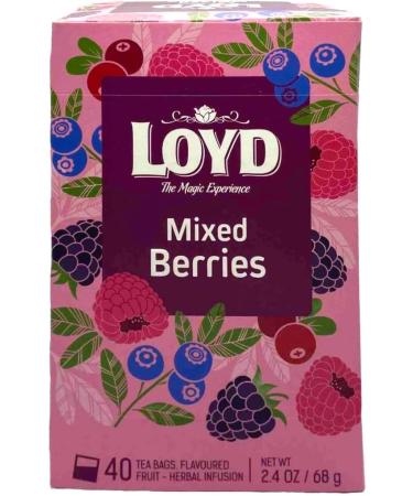 Loyd Tea 40 Teabag X4 Mixed Berries Flavour 160 Total Fruit Tea Drink Home Office Work - Buy Online on GoSupps.com