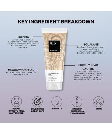 IGK Color Depositing Mask in A La Plage (Light Sand) - Vegan, Cruelty-Free - Buy Online on GoSupps.com