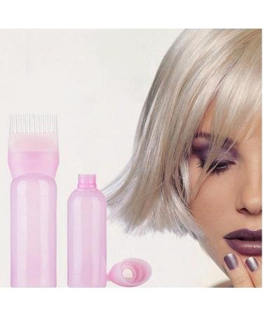 Dreamxue 120ml Root Comb Applicator Bottle - Professional Hair Dye Brush with Graduated Scale for Root Touch-ups - Pink - Buy Online on GoSupps.com