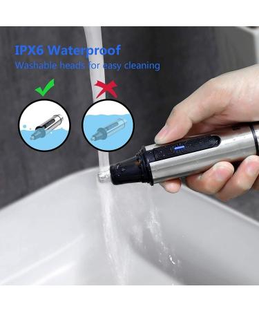 Professional Ear & Nose Hair Trimmer - Painless Battery-Operated Clipper for Men & Women | IPX7 Waterproof Dual Edge Blades - Perfect for Eyebrows & Facial Hair - Buy Online on GoSupps.com