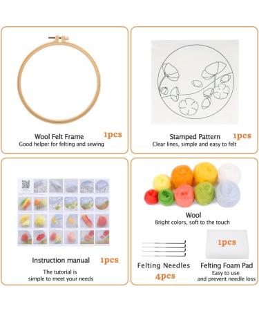 Mayboos Needle Felt Starter Set for Beginners - Complete Wool Felting Supplies Kit with Instructions - Ideal for Home Decoration - Color1 - Buy Online on GoSupps.com