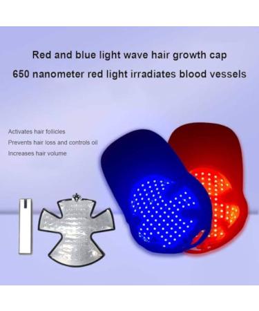Bonnet De Luminoth rapie Rouge pour La Repousse des Cheveux 90leds Lamp Beads Red & Blue Light Hair Fast Regrowth Hat for Men Women Hair Loss Restore Hair Thickness - Buy Online on GoSupps.com