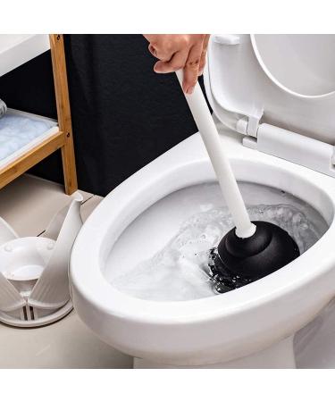 Hideaway Toilet Plunger with Caddy - Heavy Duty Bathroom Plunger Set - Buy Online on GoSupps.com