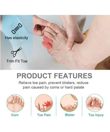 Povihome Toe Protectors - Silicone Gel Corn Sleeves for Runners - Purple Pinky Toe Pain Relief - 5 Pairs (2 Thick + 3 Thin) - Buy Online on GoSupps.com