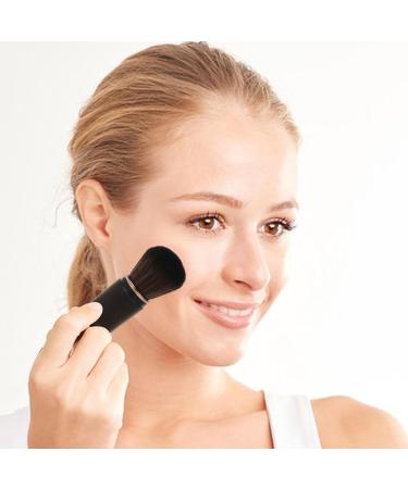 Retractable Makeup Brushes | Portable Makeup Brush Retractable Compact Portable Makeup Travel Blush Lid-Included Soft Bristles for Powder black - Buy Online on GoSupps.com