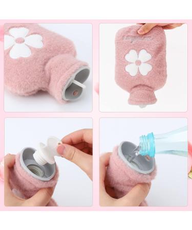 500ML Cute Mini Hot Water Bottle with Plush Cover - Neck, Shoulder, Hand, and Feet Warmer for Women and Kids - Includes 2 Removable Covers - Buy Online on GoSupps.com