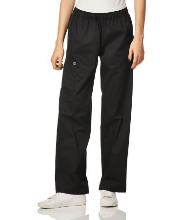 WonderWink Women's Wonderwork Pull-On Cargo Scrub Pant X-Large Black