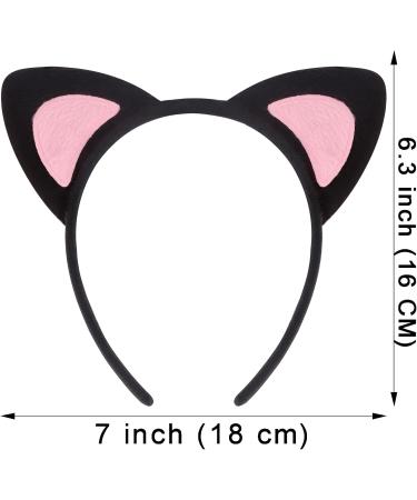 COCIDE Cat Ears Headbands Taylor Party Decorations Headbands for Girls Gabby Dollhouse Party Favors Birthday Supplies for Women Halloween Hair Accessories Hair Hoops Costume (Black+Pink Cat) - Buy Online on GoSupps.com