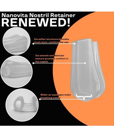 NANOVITA Nostril Retainer Rhinoplasty + Micropore Surgical Tape | Nostril Shaping After Nose Surgery | Nose Shaper Device Made of 100% Medical Silicone (- 5 -) - Buy Online on GoSupps.com