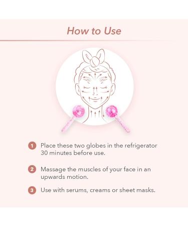 Zoe Ayla Ice Globes - 2 pcs Face Ice Roller for Relaxation Fine Line Reduction Tightening & Depuffing Skin - Travel-Sized Facial Massager for Tired Eyes with Sparkles - Buy Online on GoSupps.com