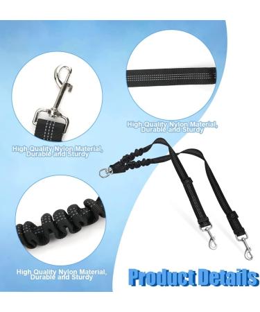 360 Rotatable Double Dog Leash for Two Dogs | Adjustable Reflective Leash for Small Medium & Large Dogs | Perfect for Walking Training & Jogging - Buy Online on GoSupps.com