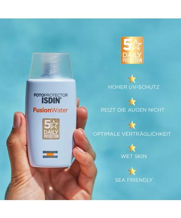 ISDIN Fusion Water LSF 50 | Ultra-Light Daily Sunscreen for Face | 50ml + Hydrating Creams 100ml | International Shipping - Buy Online on GoSupps.com