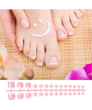 140 Piece Toenail Tips Set - French Full Cover Artificial Nails | DIY Manicure Decoration for Women & Girls - 14 Sizes Available - Buy Online on GoSupps.com
