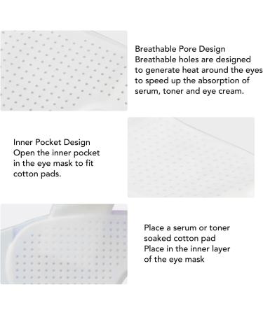 Adjustable Heating Eye Cover with Ventilation Holes Triple Temperature Setting Liner Ideal for Puffy Eyes Relief and Dark Circles - Buy Online on GoSupps.com