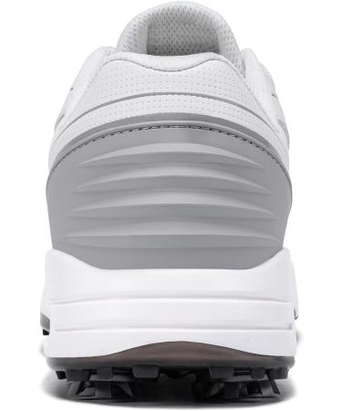 Fenlern Men's Golf Shoes - Non-Slip Waterproof Air Cushion Sneakers in White Grey | Size 42 EU - Ideal for International Shipping - Buy Online on GoSupps.com