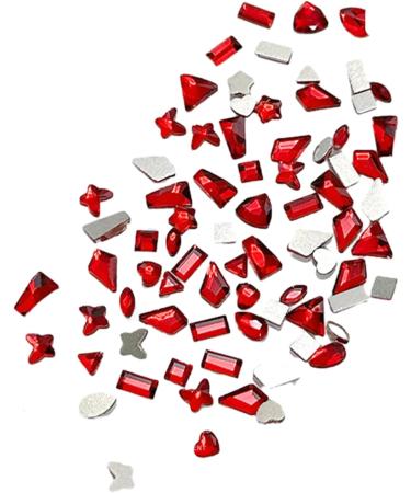 FEIlei 100Pcs Mixed Glass Crystal Hybrid Diamond Rhinestones Nail Art Decorations Drop Rhombus Flatback Stones 3D Gems - Buy Online on GoSupps.com