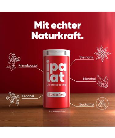 Ipalate Neck Spastille Sugar-Free Lollipops for Cough & Hoarseness - 120 Pieces with Menthol Primel Root Anise & Fennel - Buy Online on GoSupps.com