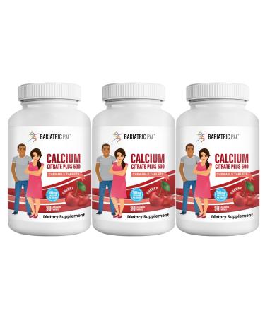 BariatricPal Calcium Citrate 500mg Chewable Tablets - Cherry (90-Day Supply)