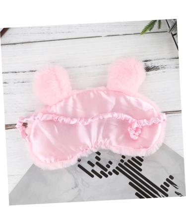 Buy Minkissy Plush Night Blindfold & Sleep Mask for Women - 3D Breathable Eye Cover Fluffy Pink - Perfect for Travel & Relaxation - Buy Online on GoSupps.com