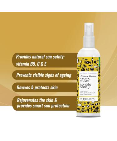 Aroma Magic Sunlite Sunscreen Spray SPF 30 | Broad Spectrum UVA/UVB Protection | Non-Nano Zinc Oxide | Water Resistant | 3.38 Fl Oz/100ml - International Shipping Available - Buy Online on GoSupps.com