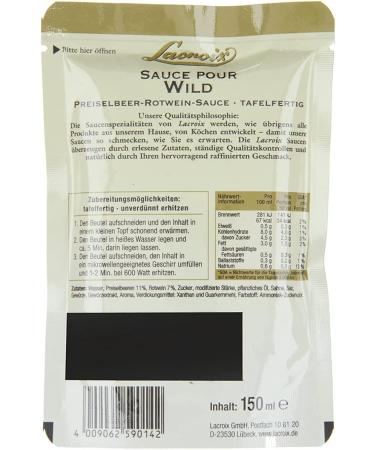  n.v. Lacroix Wild Sauce Classic Wild Game Sauce 150ml Pack of 5 - Buy Online on GoSupps.com